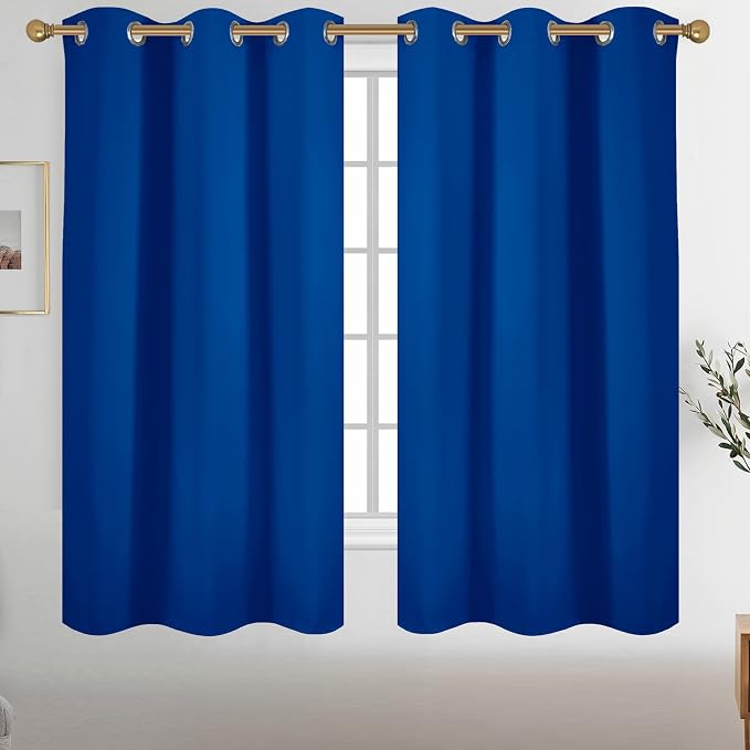 Diraysid Royal Blue Grommet Blackout Curtains by Diraysid%2C+refresh+your+life