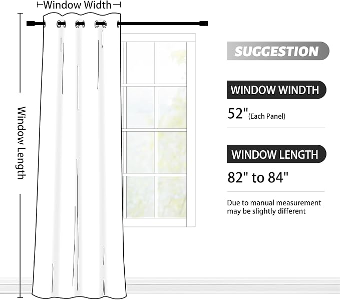 SimpleHome Grey to White Ombre Room Darkening Curtains 84 inches, 1 Panel | - Image 2