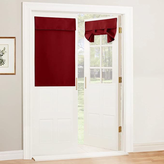 RYB HOME Kitchen Window Curtains Stick on Small Curtains by RYBHOME