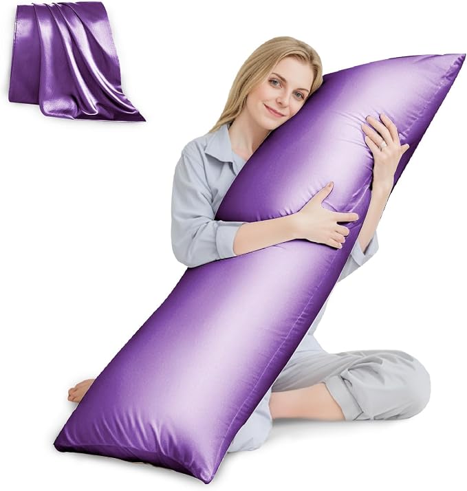 Body Pillow with Satin Pillowcase, Body Pillow by HUXMEYSON