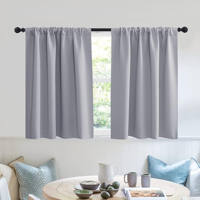 RYB HOME Short Blackout Privacy Curtains 30 inch Long by RYBHOME