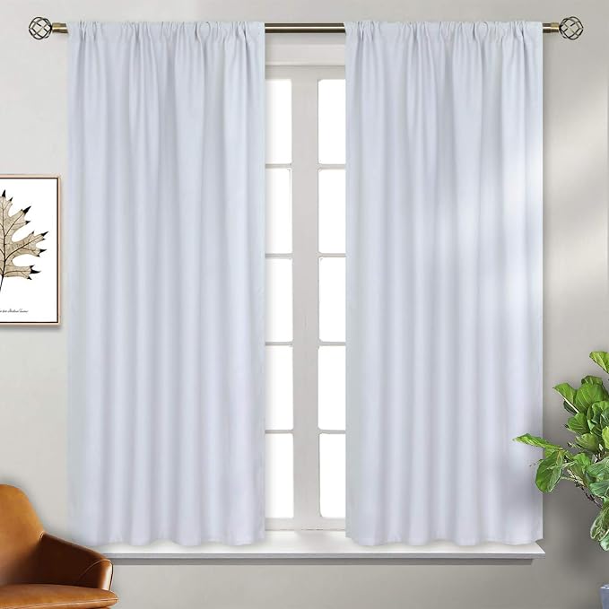 BGment Rod Pocket Room Darkening Curtains 54 Inches Length - Image 6