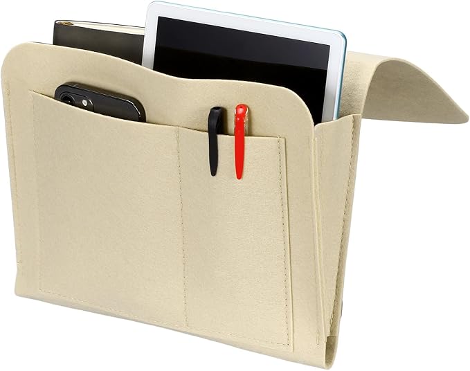uxcell 4 Pockets Bedside Caddy, Bed Hanging Storage Bag Holder by uxcell
