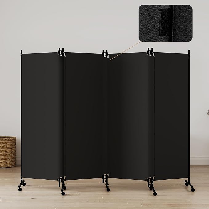 Kokorona 4 Panel Room Divider, 6FT Tall Folding Privacy Screen by Kokorona