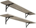 Long Wall Shelves, 47.3Inch Wooden Floating Shelves by DINZILVJ