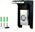 Doorbell Rain Cover,Black Metal Ring Doorbell Protector,Small Video Doorbell Shield,Outdoor Access Control Keypad Cover for Most Camera Doorbells