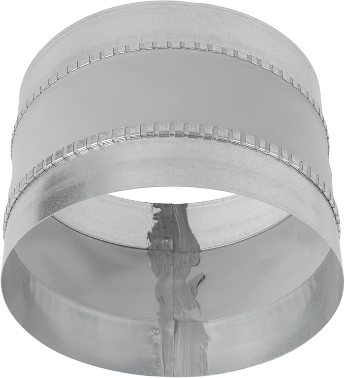 Repa Market 8" Inch Flexible Vibration And Noise Reducing Coupler - Female Fit Duct Connector – Galvanized Steel Coupling for Joining Two Male Duct Fittings – HVAC Ventilation Inline Joint