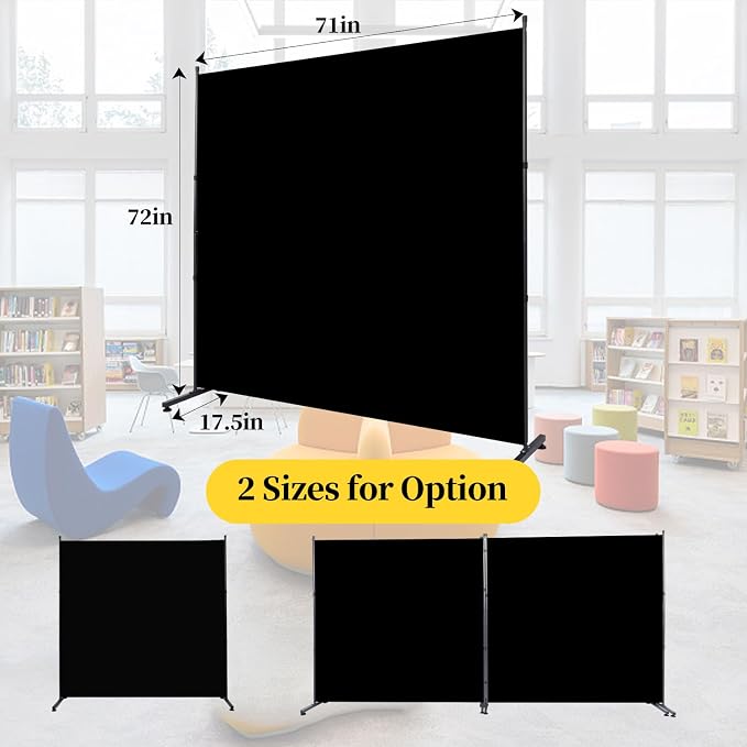 Room Divider Folding Privacy Screens, 6FT Tall Divider - Image 5