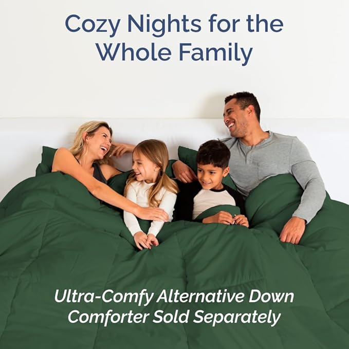 Full XL Bed Sheet Set - 4 Piece Extra Long Extended Full XL Sheets - Ultra-Soft, Breathable & Cooling - Fits 8” to 16" Mattress w/ Deep Pockets - 54" x 80" - Wrinkle & Fade Resistant - Emerald Green