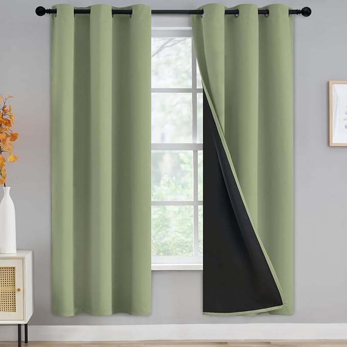 Yakamok Sage Blackout Curtains 72 inches Long by Yakamok