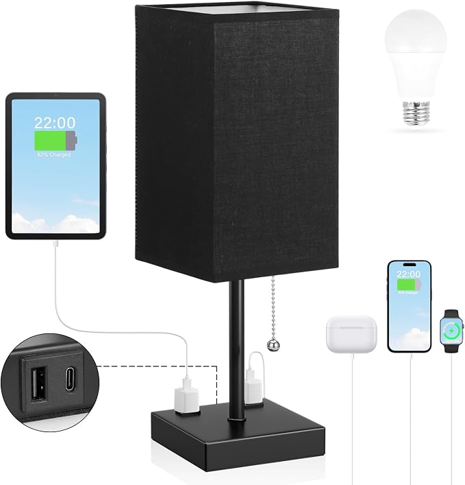 Black Lamp for Bedroom - Image 2
