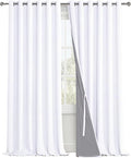 XWZO White 100% Blackout Curtains by XWZO