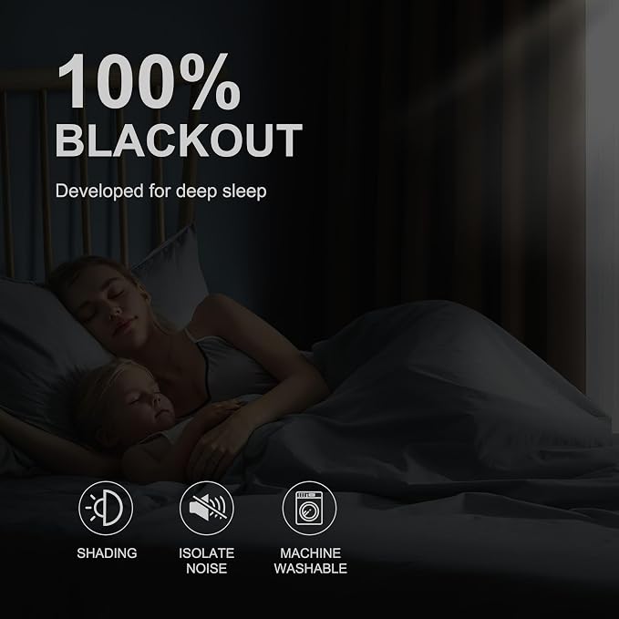 NICETOWN 100% Blackout Curtains - Image 2