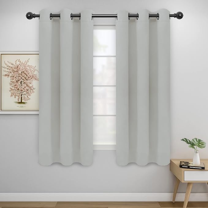 Easy-Going Thermal Grommet Curtains, 2 Panels 42x72 in, Noise Reduction by Easy-Going