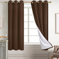 Diraysid 100% Blackout Curtains Chocolate Brown Linen Curtains by Diraysid%2C+refresh+your+life