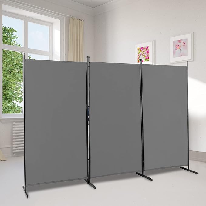 6ft Folding Room Divider Privacy Screens, 3 Panel Freestanding Wall Divider by Unknown
