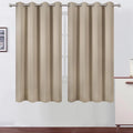 Khaki Blackout Curtains 52 x 63 Inch Length/Set of 2 Curtain Panels/Thermal by Lemomo