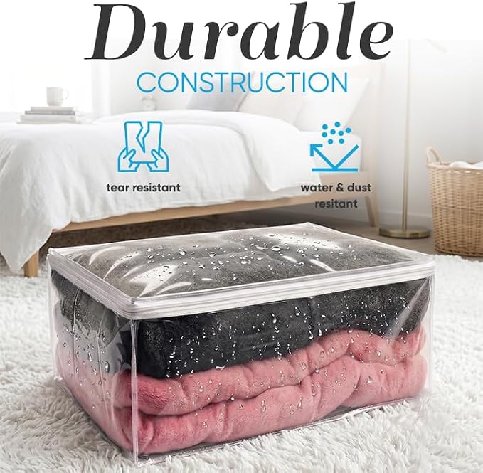 Handy Laundry Comforter Storage Bag – Large 90L Clear Zippered Organizer - Image 3