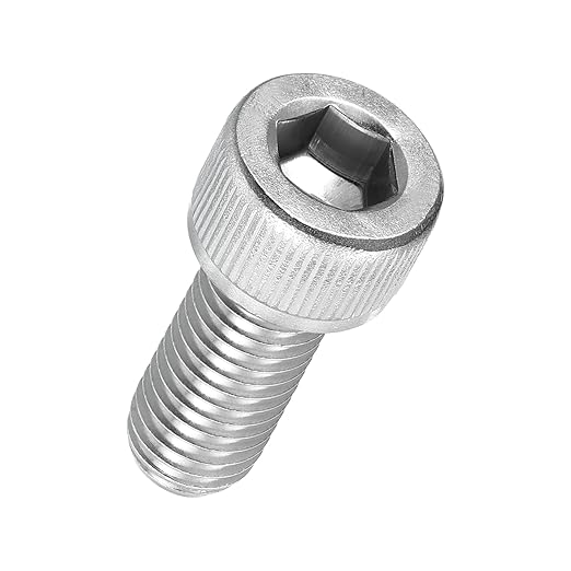 Kozelo 6pcs Socket Head Cap Screws - [M10-1.5 x 25mm] 304 Stainless Steel Allen Socket Drive for Electrical Motor 3D Printing Fan Engine Replacement Use, Silver