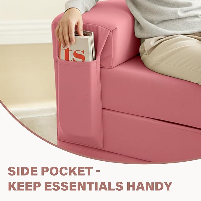 Folding Sofa Bed Chair, 4-Fold Convertible Sleeper Chair - Image 7