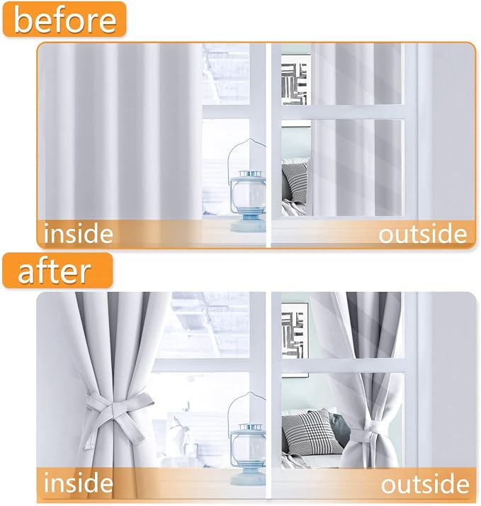 Blackout Curtains for Bedroom, 2 Panels, Energy Saving, Window Curtains - Image 4