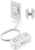 TESSAN Extension Cord 5 FT, Power Strip by TESSAN