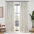 Topfinel Pinch Pleated Full Blackout Linen Curtains 84 Inch by Topfinel
