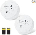 Geevon 2 Pack Water Leak Detectors, 100dB Water Sensor Alarms Flood Detector for Basements, Bathrooms, Laundry Rooms, Kitchens, Garages, and Attics, Water Alarms Battery-Operated (Battery Included)