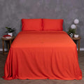 THE LAD COLLECTIVE 3.0 California King Bedding Set - 4-Piece Bedset w/Fitted Sheet, Top Sheet & 2 Standard Pillowcases [Duvet Not Included] - Bamboo-Cotton - Red Rock Collection