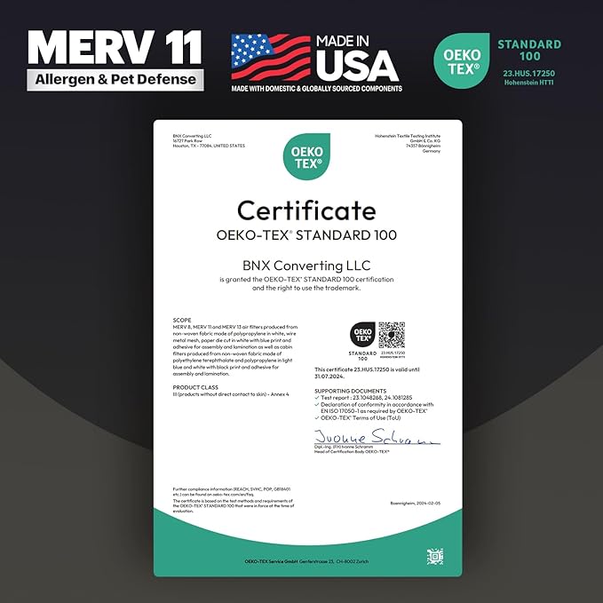 BNX TruFilter 14x30x1 Air Filter MERV 11 (4-Pack) - MADE IN USA - Allergen Defense Electrostatic Pleated Air Conditioner HVAC AC Furnace Filters for Allergies, Dust, Pet, Smoke, Allergy MPR 1200 FPR 7