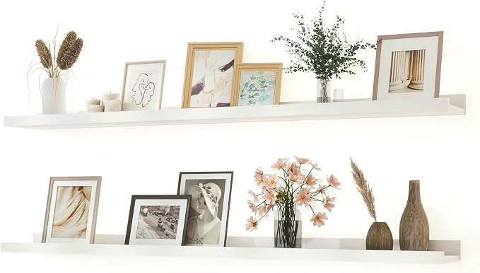 White Floating Shelves for Wall Decor, 48 in Shelf by Unknown