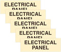 All Quality Basic Electrical Panel Sign - Fire Regulation Safety Compliance Sign - Ivory/Dark Brown - Medium (5 Pack)