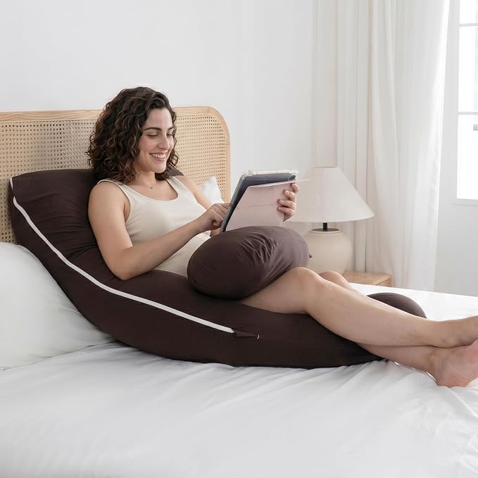 QUEEN ROSE U Shaped Pregnancy Pillow, Breathable Cotton Full Body Support - Image 6