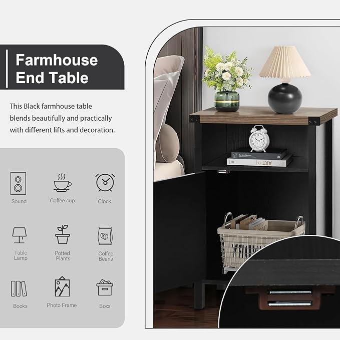 Farmhouse End Table, Nightstand - Image 5
