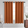 COSVIYA Grommet Room Darkening Brunt Orange 63 inch Length by COSVIYA
