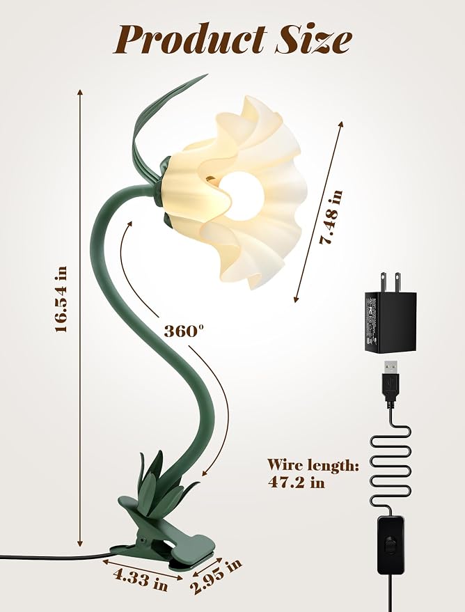 Clip On Light and Bed Headboard Lamp, Valentines Day Gifts - Image 8