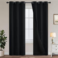 Yakamok Black Blackout Curtains 84 inches Long by Yakamok