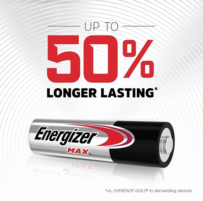 Energizer AA Batteries, MAX Double A Battery Alkaline, 8 Count (Pack of 4)