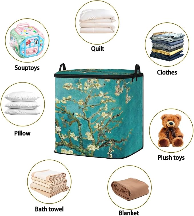 2pcs blanket storage bag for under bed, closet organizers 95L | clothing - Image 2