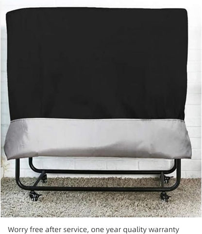 Rollaway Bed Cover, Waterproof and Dustproof Folding Bed Storage Cover, Portable Universal Fits Twin Size 38-Inch Beds (L: 39"L x 15"W x 44.8"H)