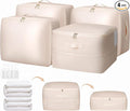 4 Pack Comforter Storage Bag, 68L Blanket Storage Bags Self Compression by Besslly