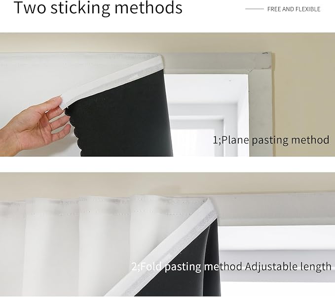 JILRON Magic Tape Stick on Portable Curtains - Image 7