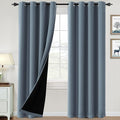 H.VERSAILTEX 100% Blackout Window Curtains 90 Inch Thermal Insulated Noise by HVERSAILTEX