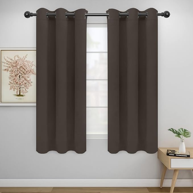 Easy-Going Thermal Grommet Blackout Curtains, 2 Panels 46x63 in, Taupe | by Easy-Going