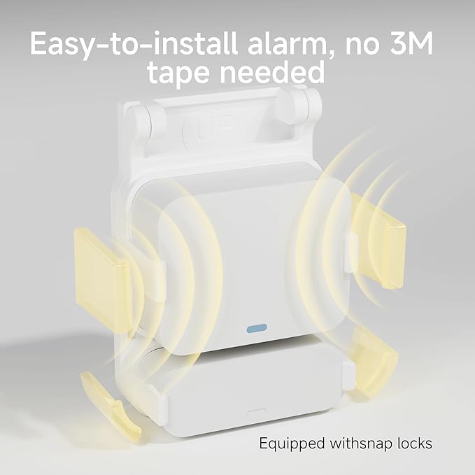 Garage Door Bracket for SimpliSafe Alarm Contact Sensor | Secure Mount with Quick-Snap Clip & Screws | Easy Install Accessory (Sensor Not Included)