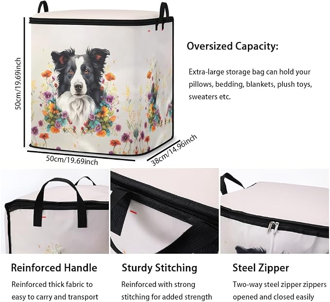2pcs blanket storage bag for under bed, closet organizers 95L | clothing - Image 3