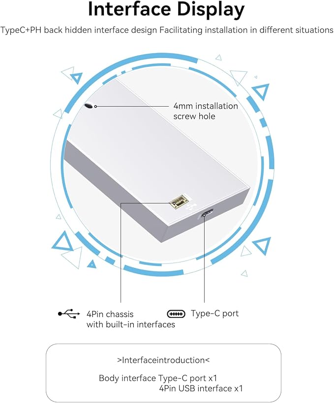 9.16" Computer Temp Monitor, FHD 1920x462 PC Sensor Panel One-Cable Connection(No HDMI Needed), Stretched Bar LCD Dynamic Theme Supported, IPS Mini Secondary Screen for CPU RAM HDD Data Aida64 (White)