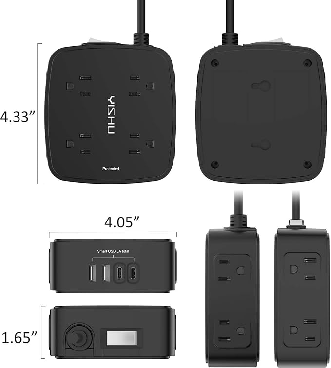 5Ft Surge Protector Power Strip - Image 7