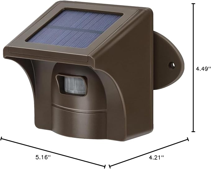 eMACROS Single Solar Sensor Incompatible with Pre-2022 Versions— 1/2 Mile Long Range Motion Sensor for Long Driveways, Homes & Large Properties, Outdoor Weatherproof Security Alert System