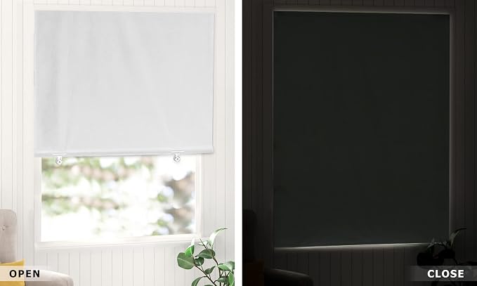 LazBlinds 100% Blackout Roller Shades, Thermal Insulated UV Protection Privacy - Image 6